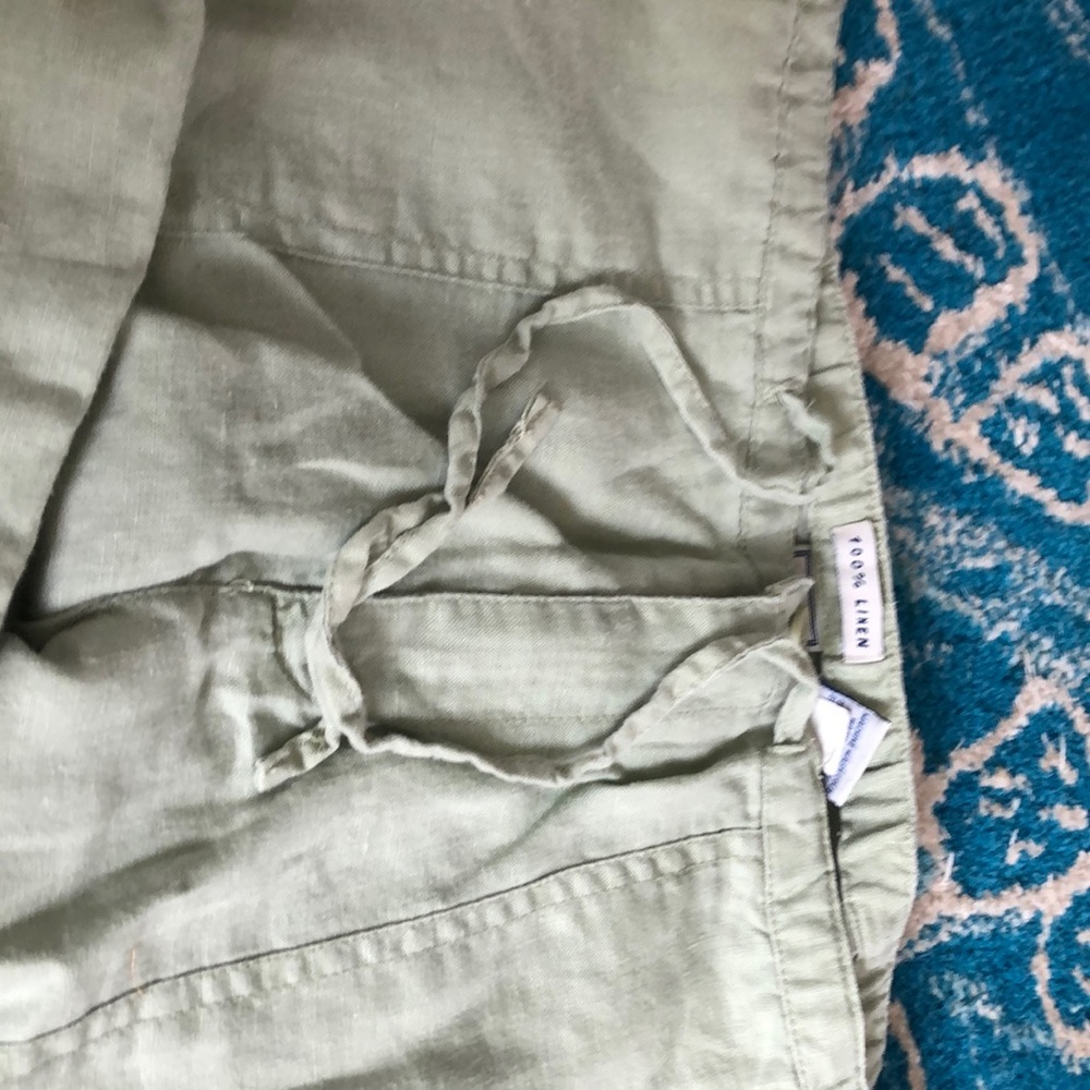 Light green linen pants